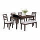 Wogy Dining Table | 66" Brown Wood Top | Lift Top Storage | 2 Drawers