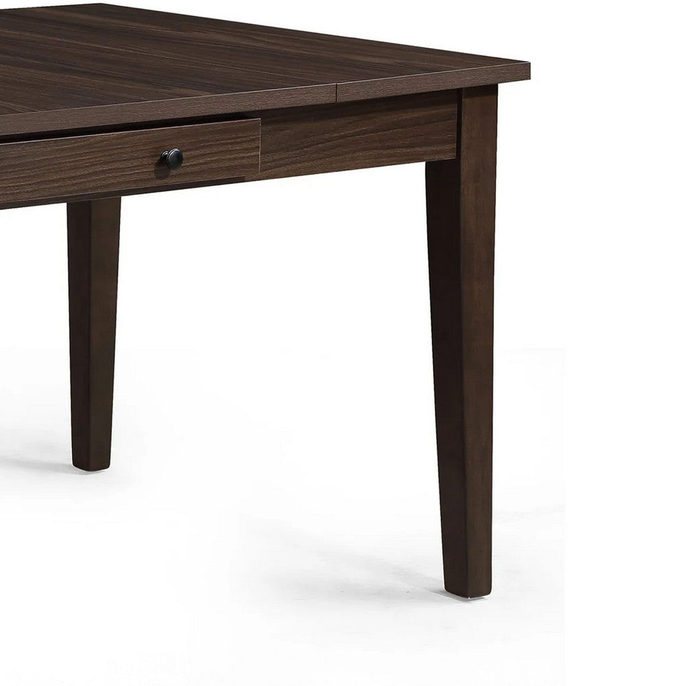 Wogy Dining Table | 66" Brown Wood Top | Lift Top Storage | 2 Drawers