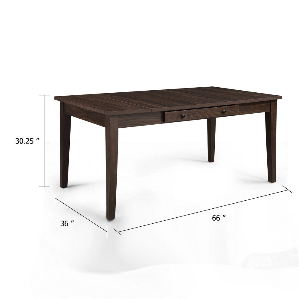 Wogy Dining Table | 66’’ Brown Wood Top | Lift Top Storage | 2 Drawers BM340203
