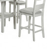 Losy 5pc Counter Height Table & 4 Chairs Set | White Driftwood | Gray BM340204