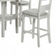 Losy 5pc Counter Height Table & 4 Chairs Set | White Driftwood | Gray BM340204