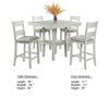 Losy 5pc Counter Height Table & 4 Chairs Set | White Driftwood | Gray BM340204
