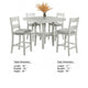 Losy 5pc Counter Height Table & 4 Chairs Set | White Driftwood | Gray BM340204