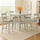 Losy 5pc Counter Height Table & 4 Chairs Set | White Driftwood | Gray