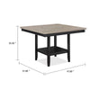 Filu Counter Height Dining Table | Lazy Susan | 48" Gray Top