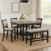 Filu Counter Height Dining Table | Lazy Susan | 48" Gray Top