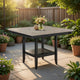 Filu Counter Height Dining Table | Lazy Susan | 48" Gray Top