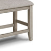 Filu Counter Height Dining Bench | 40’’ White Oak Wood | Light Gray BM340209