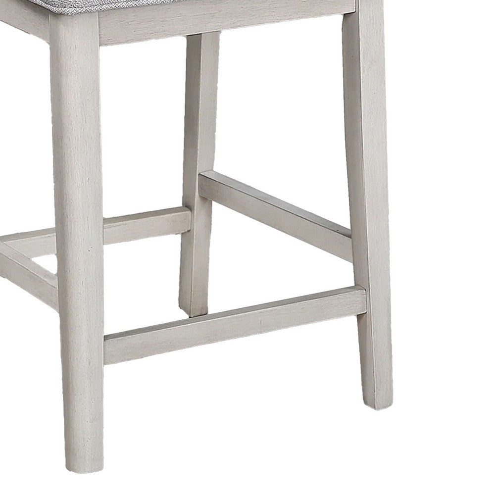 Bovo Counter Height Dining Chair Set of 2 | Dove Gray | White Wood BM340211