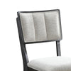 Kliu Counter Height Chair Set of 2 | Light Gray Fabric | Black Wood Frame BM340219