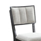 Kliu Counter Height Chair Set of 2 | Light Gray Fabric | Black Wood Frame BM340219