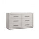 Thorne 6 Drawer 62’’ Wide Dresser | White Oak Solid Wood Bedroom Storage BM340223