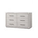 Thorne 6 Drawer 62" Wide Dresser | White Oak Solid Wood Bedroom Storage