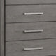 Thorne 5 Drawer Tall Dresser Chest | Warm Gray Solid Wood Vertical Storage BM340224