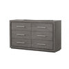 Thorne 6 Drawer Wide Dresser | Warm Gray Solid Wood Bedroom Storage BM340225