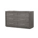 Thorne 6 Drawer Wide Dresser | Warm Gray Solid Wood Bedroom Storage BM340225