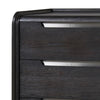 Osko 5 Drawer Tall Dresser Chest | Black Solid Poplar Wood | Steel Trim BM340226