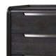 Osko 5 Drawer Tall Dresser Chest | Black Solid Poplar Wood | Steel Trim BM340226