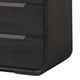 Osko 5 Drawer Tall Dresser Chest | Black Solid Poplar Wood | Steel Trim BM340226