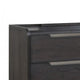 Osko 6 Drawer Wide Dresser | Black Solid Wood | Stainless Steel Trim BM340227