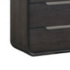 Osko 6 Drawer Wide Dresser | Black Solid Wood | Stainless Steel Trim BM340227