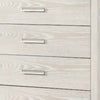 Loji 5 Drawer Tall Dresser Chest | Weathered Gray Solid Wood Storage BM340228