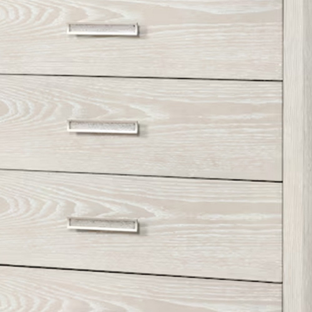 Loji 5 Drawer Tall Dresser Chest | Weathered Gray Solid Wood Storage BM340228