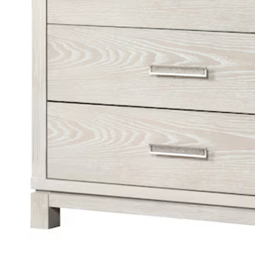 Loji 5 Drawer Tall Dresser Chest | Weathered Gray Solid Wood Storage BM340228