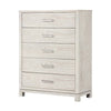 Loji 5 Drawer Tall Dresser Chest | Weathered Gray Solid Wood Storage