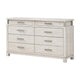 Loji 8 Drawer Wide Dresser | Weathered Gray Solid Wood Bedroom Storage BM340229