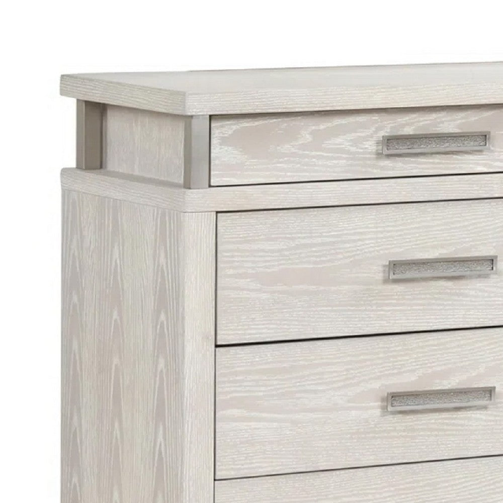 Loji 8 Drawer Wide Dresser | Weathered Gray Solid Wood Bedroom Storage BM340229