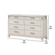 Loji 8 Drawer Wide Dresser | Weathered Gray Solid Wood Bedroom Storage BM340229