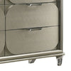 Zema 6 Drawer Wide Dresser | Silver Solid Wood | Acrylic Accents BM340230