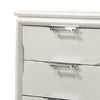 Dima 6 Drawer Wide Dresser | Pearl White Solid Wood | Acrylic Hardware BM340231