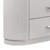 Alda 6 Drawer Wide Dresser | Light Gray Solid Wood | Cultured Stone Top BM340233