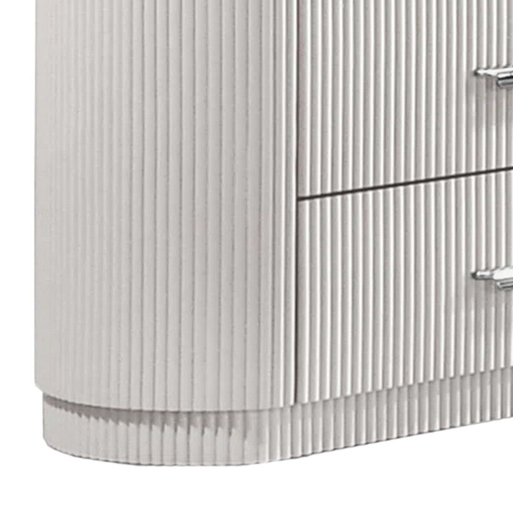 Alda 6 Drawer Wide Dresser | Light Gray Solid Wood | Cultured Stone Top BM340233