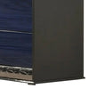 Cote 6 Drawer Dresser | Ash Gray | Indigo Blue Solid Wood | Chrome BM340234