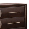 Nitz 6 Drawer Wide Dresser | Espresso Brown Solid Wood | Rose Gold Handles BM340239
