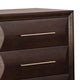 Nitz 6 Drawer Wide Dresser | Espresso Brown Solid Wood | Rose Gold Handles BM340239