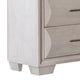 Nitz 6 Drawer Wide Dresser | White Oak Solid Wood Frame | Rose Gold Handles BM340240