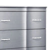Eleena 6 Drawer Wide Dresser | Silver Solid Wood Frame | Acrylic Handles BM340242
