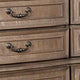 Reven 8 Drawer Wide Dresser | Weathered Oak Solid Wood | Carved Detailing BM340244