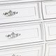 Valena 9 Drawer Wide Dresser | White Solid Wood | Carved Accents BM340245