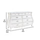 Valena 9 Drawer Wide Dresser | White Solid Wood | Carved Accents BM340245