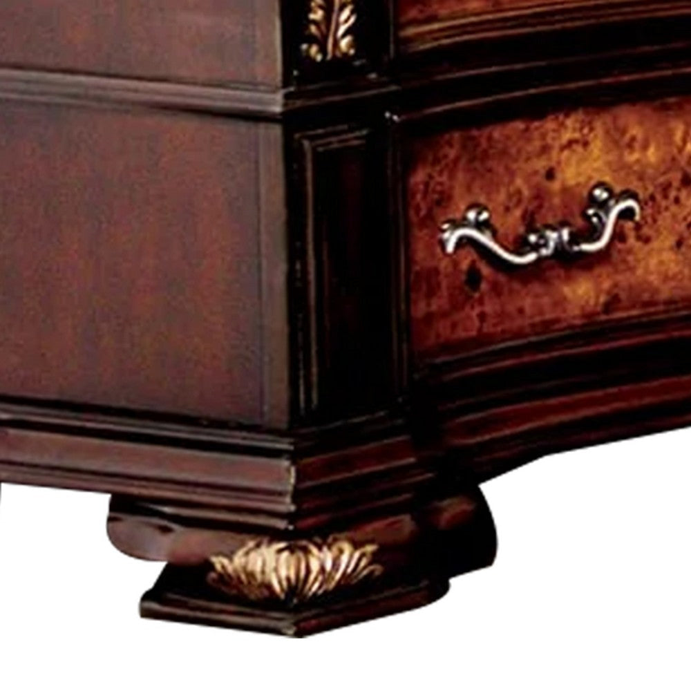 Iliana 8 Drawer Wide Dresser | 2 Door Cabinet | Dark Cherry Brown Wood BM340246