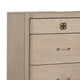 Fea 6 Drawer Wide Dresser | Natural Oak Brown Solid Wood | Acrylic