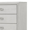 Basil 5 Drawer Tall Dresser Chest | Rustic White Solid Wood | Cedar Lining
