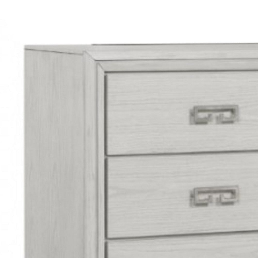 Basil 6 Drawer Wide Dresser | Rustic White Solid Wood | Cedar Lining