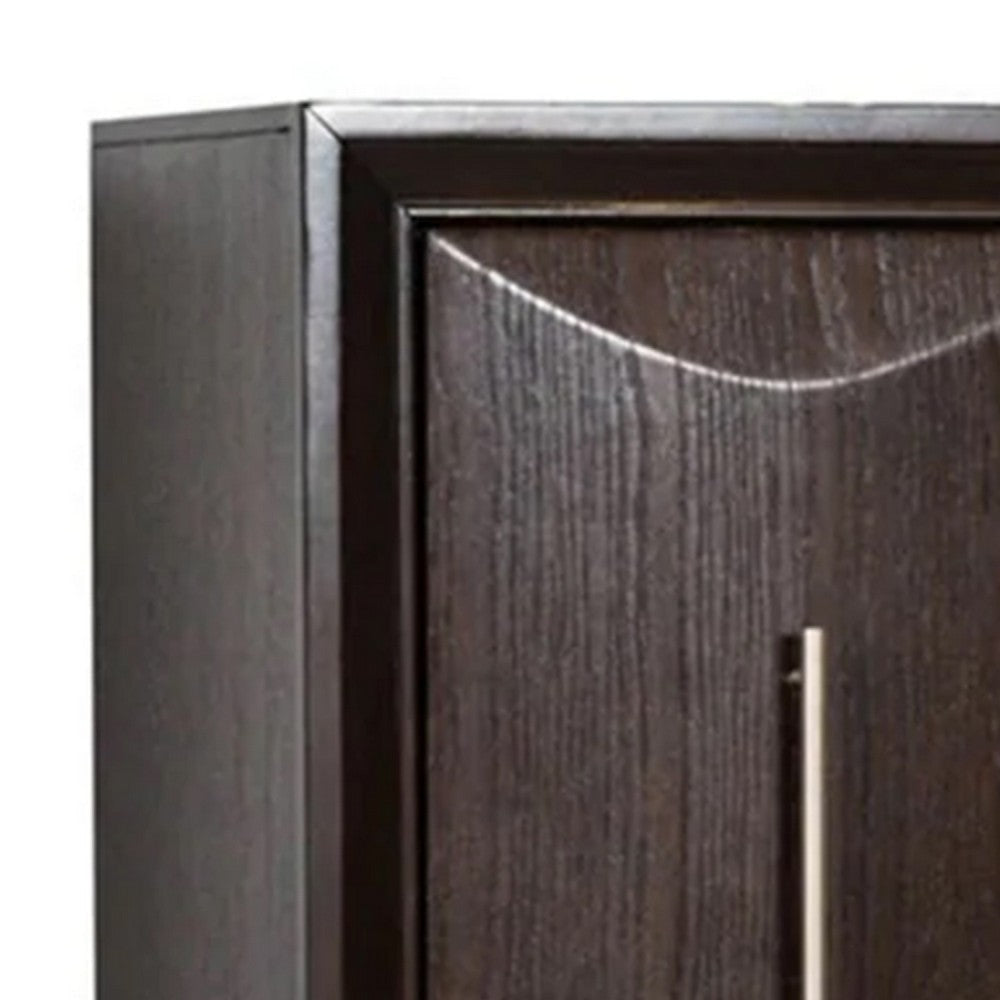 Witzy Sideboard Buffet Console | Espresso Brown Wood | 4 Doors | 60’’ BM340252