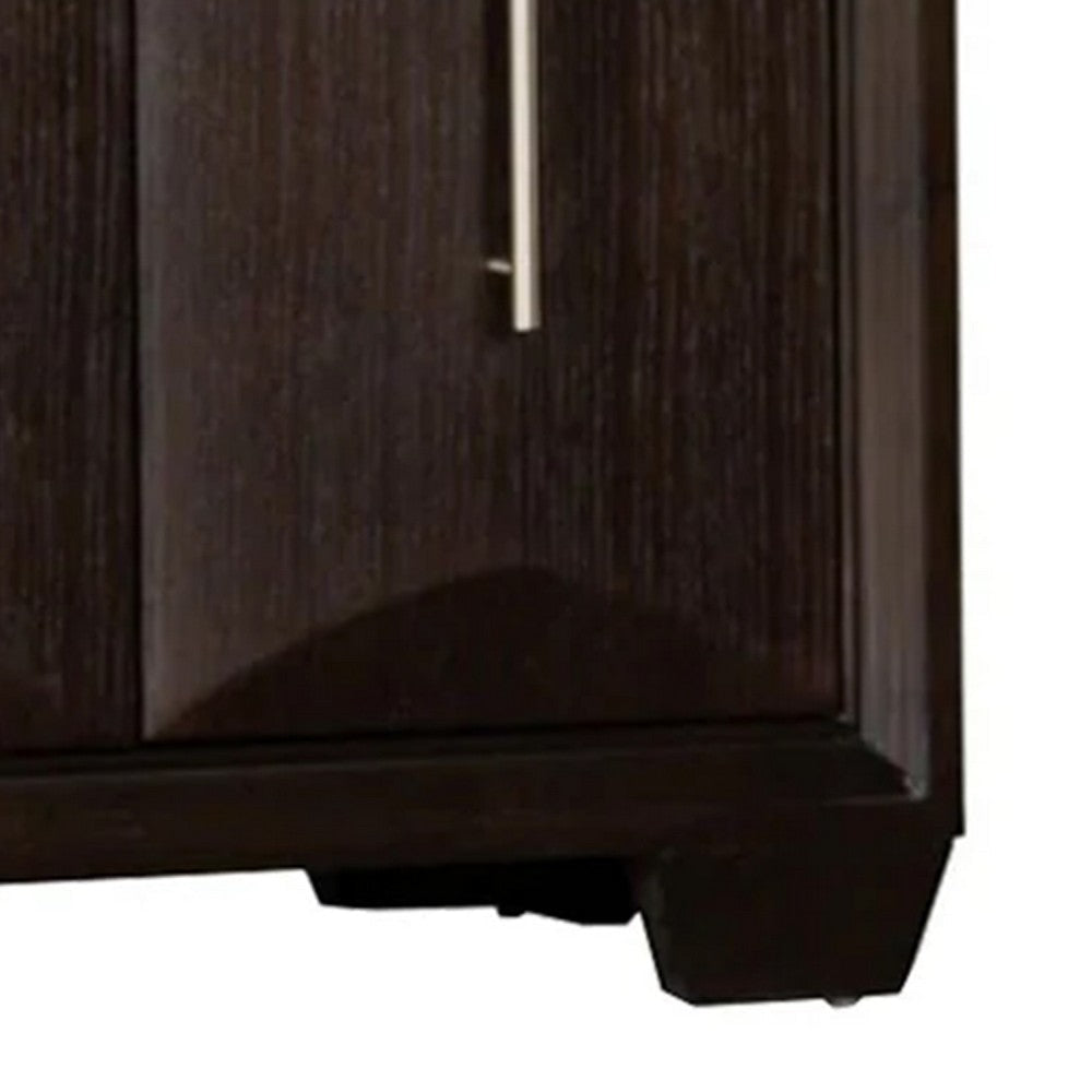 Witzy Sideboard Buffet Console | Espresso Brown Wood | 4 Doors | 60’’ BM340252